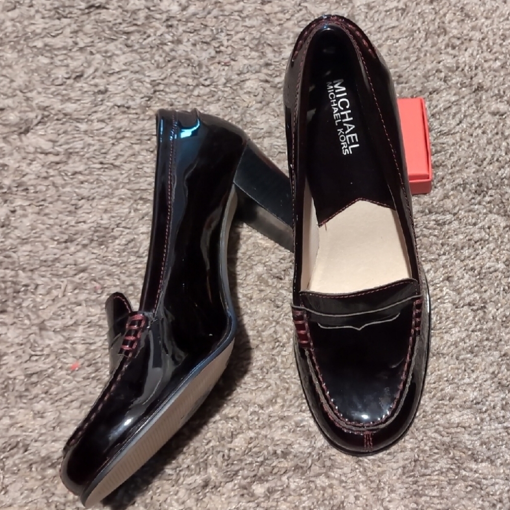 Michael Kors Maroon Patent Leather Heels